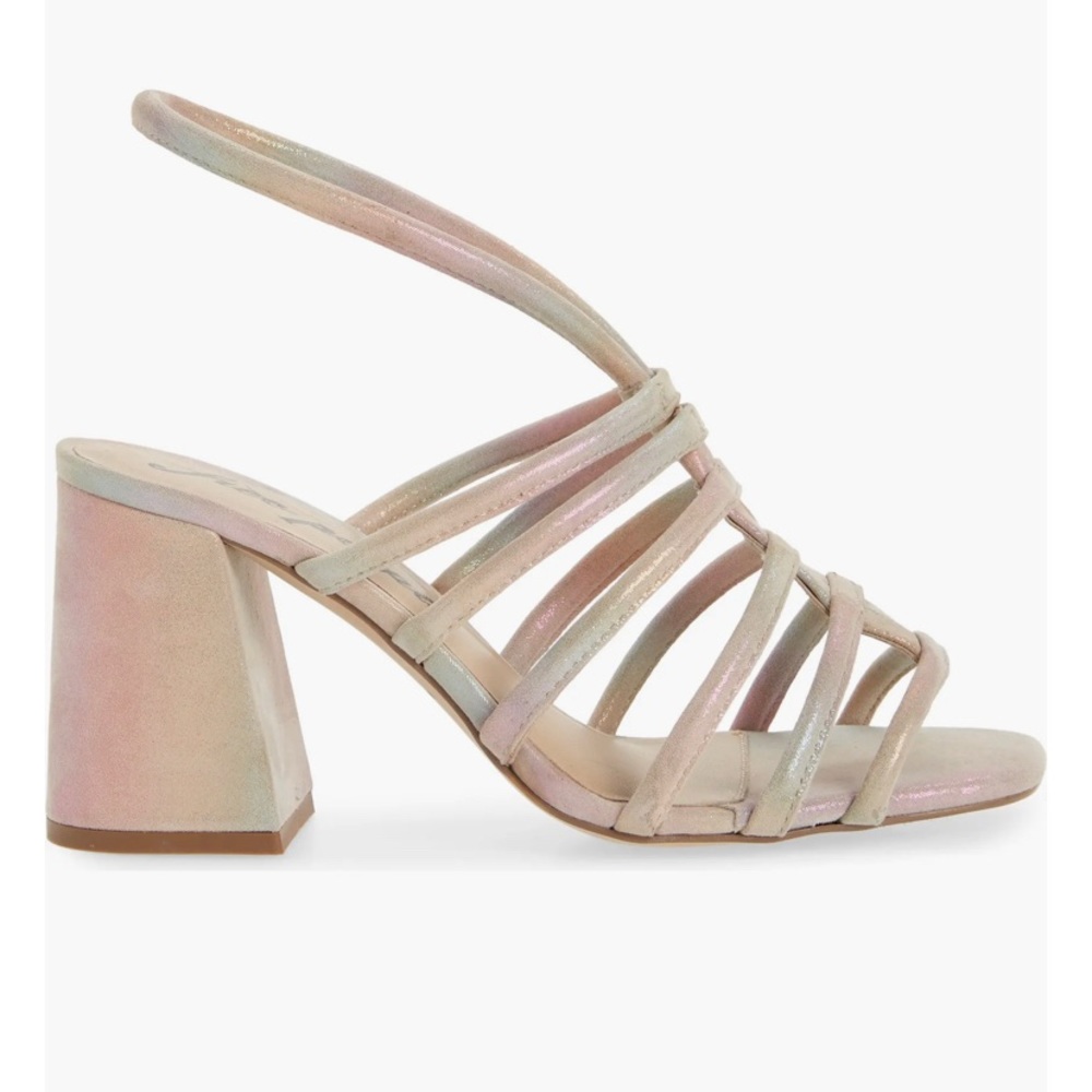 Free People Colette Clinched Heel Sandals Rainbow Metallic NWOT - Picture 14 of 15
